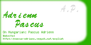 adrienn pascus business card